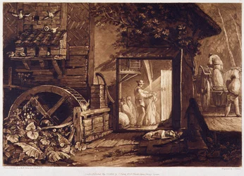 Pembury Mill, Kent, Engraved by Charles Turner